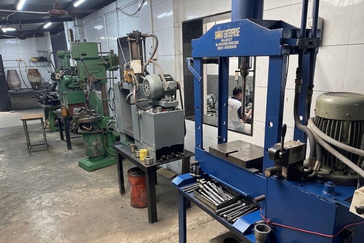 Ball broaching setup