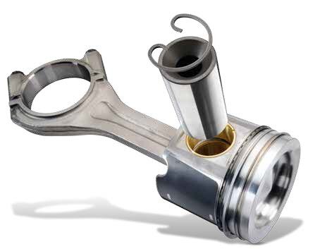 Piston pin assembly with connecting rod